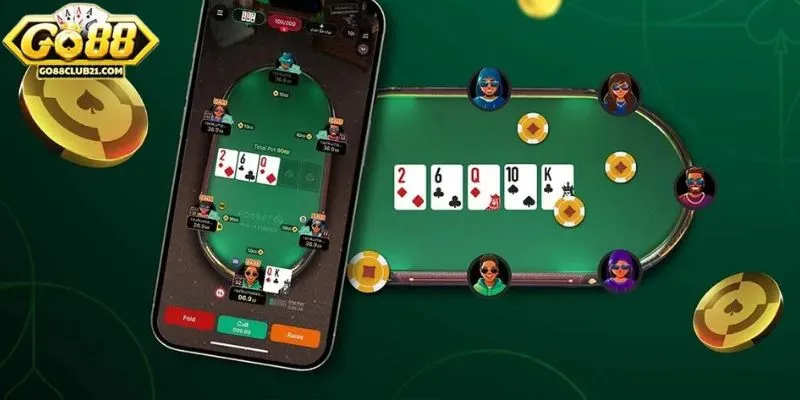 Ưu điểm khi tham gia chơi bài poker online Go88